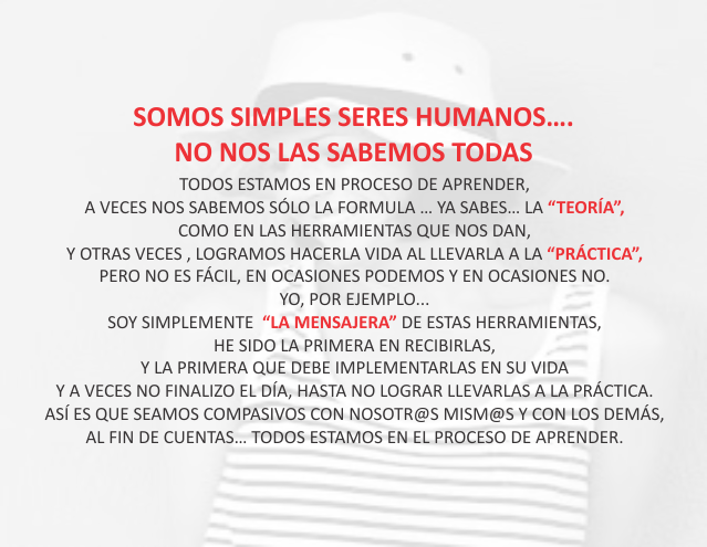 Somos simples seres humanos...no nos las sabemos todas Mayo 6 de 2011